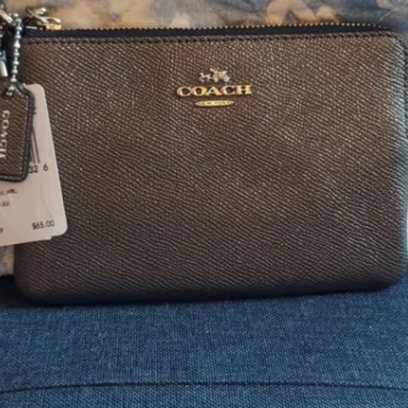 NWT COACH METALLIC GRAPHITE SATCHEL - 3 Piece Set - Coach Leather Edie H… - Picture 6 of 11